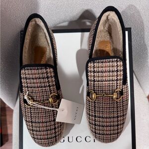 Gucci Men’s Fria Mahogany Wool Loafers - Size 6 - Brown